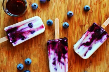 Maple Blueberry Coconut Popsicles