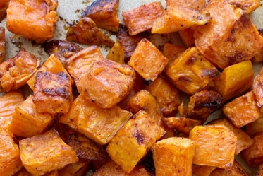 Maple Cinnamon Roasted Sweet Potatoes