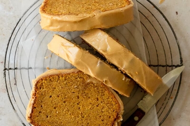 Maple Glazed Pumpkin Pound Cake